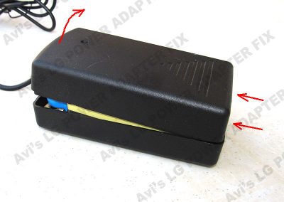 Open the power adapter case