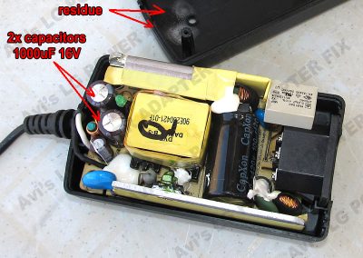 Signs of blown capacitors